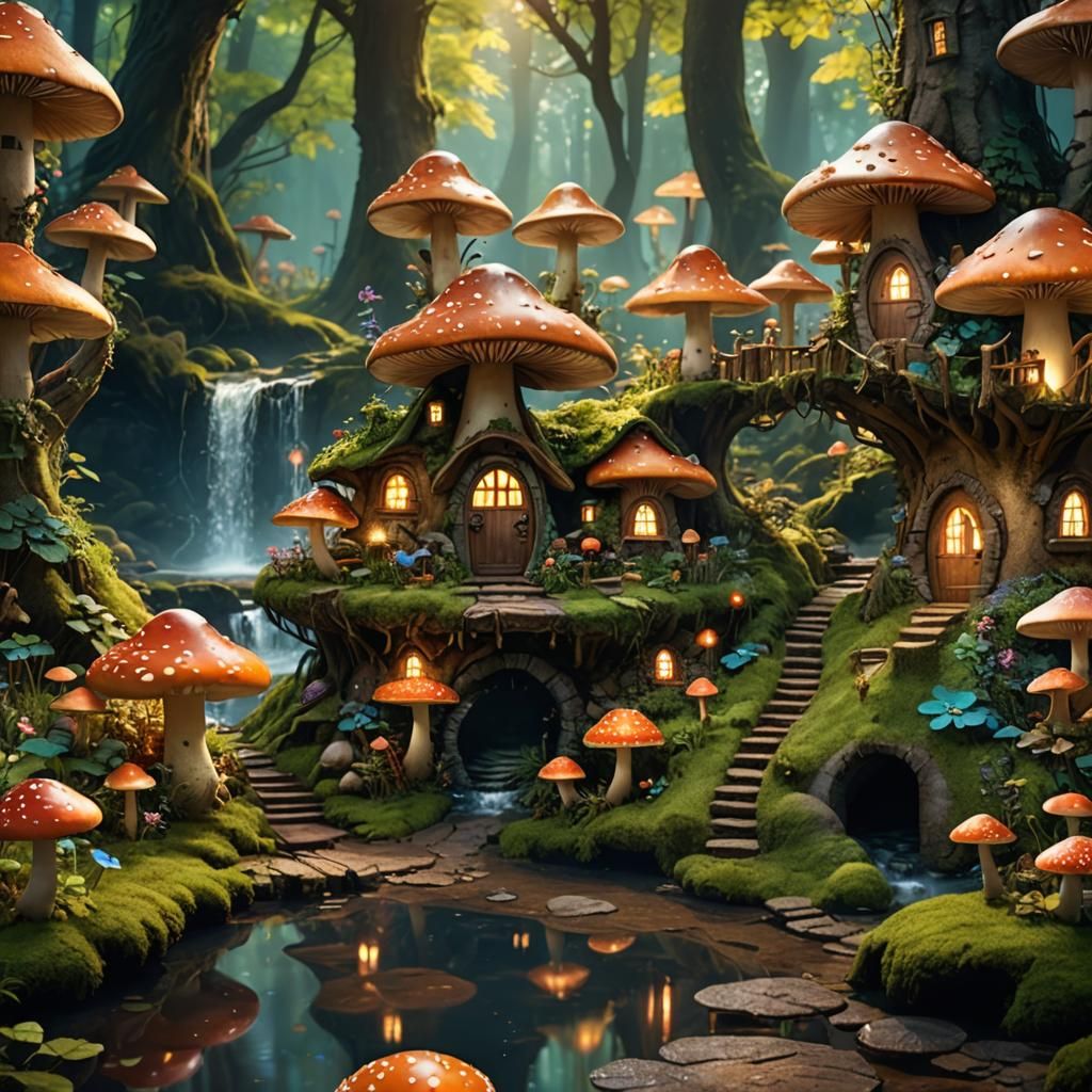 Mushroom Village  by @Alicia Hopkins
