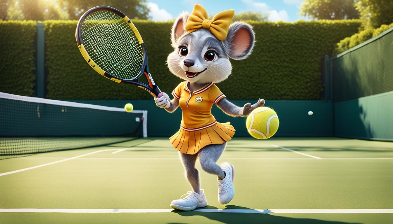 Sunny Set Match: The Tennis Tale of a Darling Critter  by @Charlotte