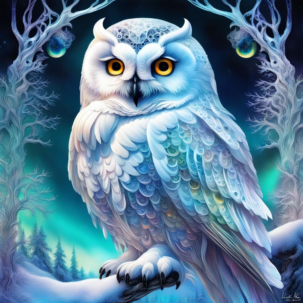Snow Owl; A Mind of Winter  by @Caz Prophetess