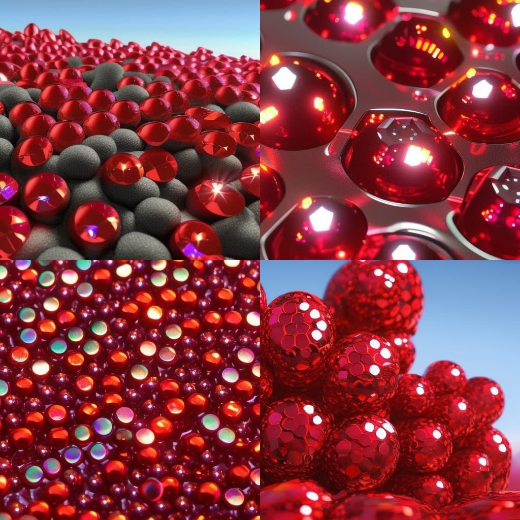 Red Marbles and Gems AI Generated Artwork NightCafe Creator