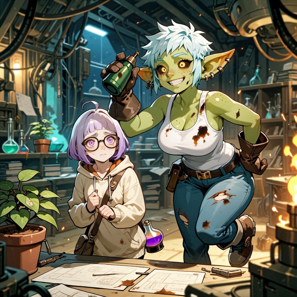 The shy alchemist and the eccentric goblin