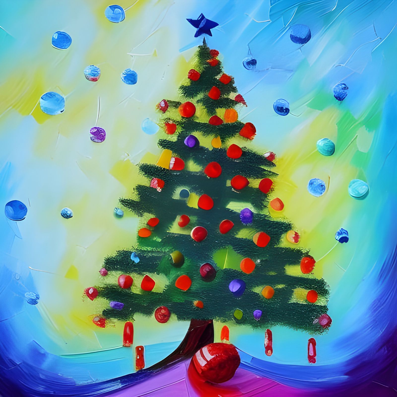 christmas tree festive season - AI Generated Artwork - NightCafe Creator