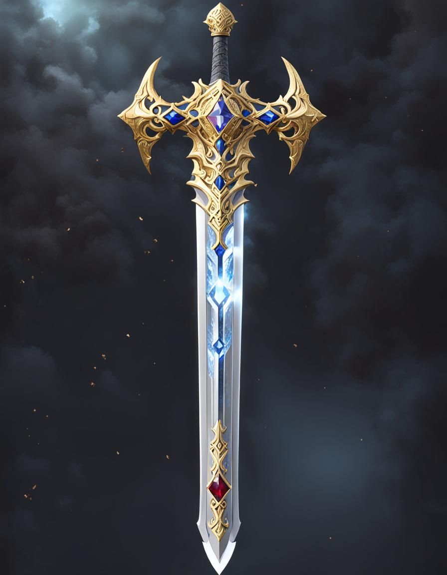 Mithril sword AI Generated Artwork NightCafe Creator