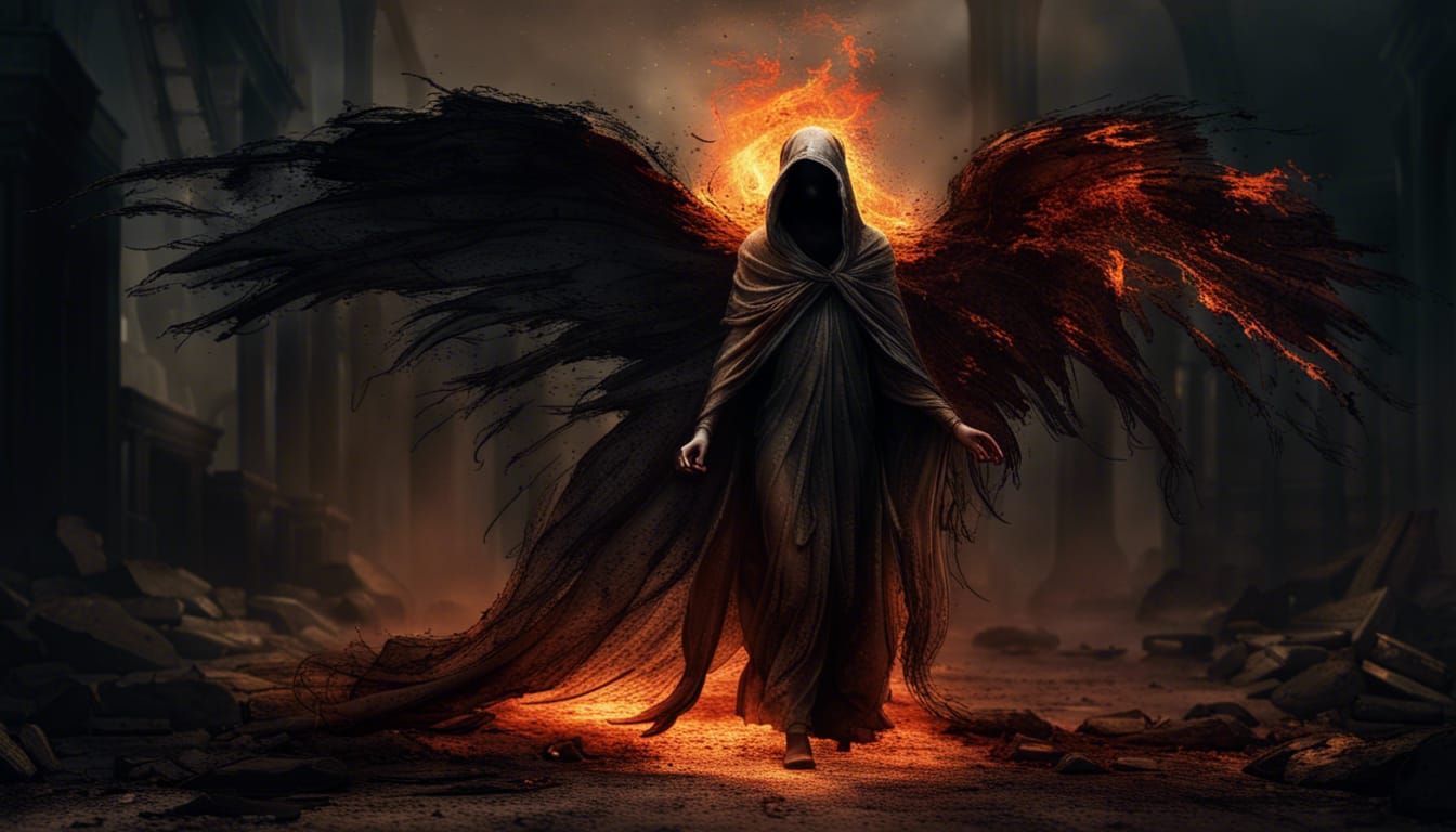 Angel of fire - AI Generated Artwork - NightCafe Creator