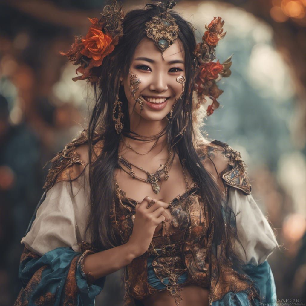 Asian medival Dancer - AI Generated Artwork - NightCafe Creator