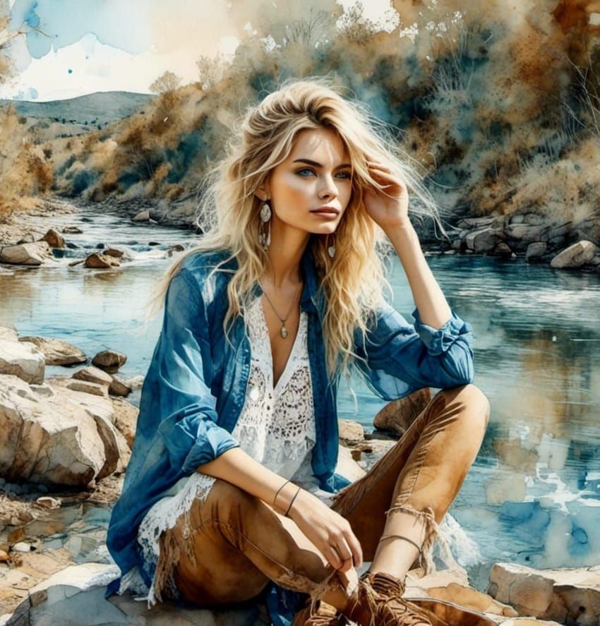 <lora:Watercolor Art:1.0> stunning woman,, 