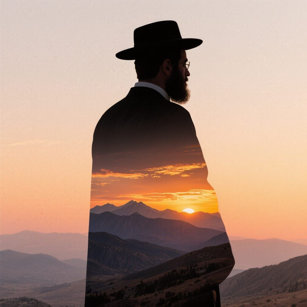 Sunset Silhouette Reveals Israeli Mountain View