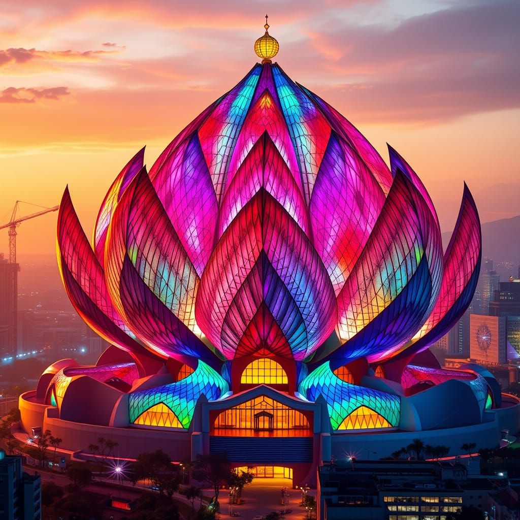 Glass Lotus Temple  by @Heart-of-Glass
