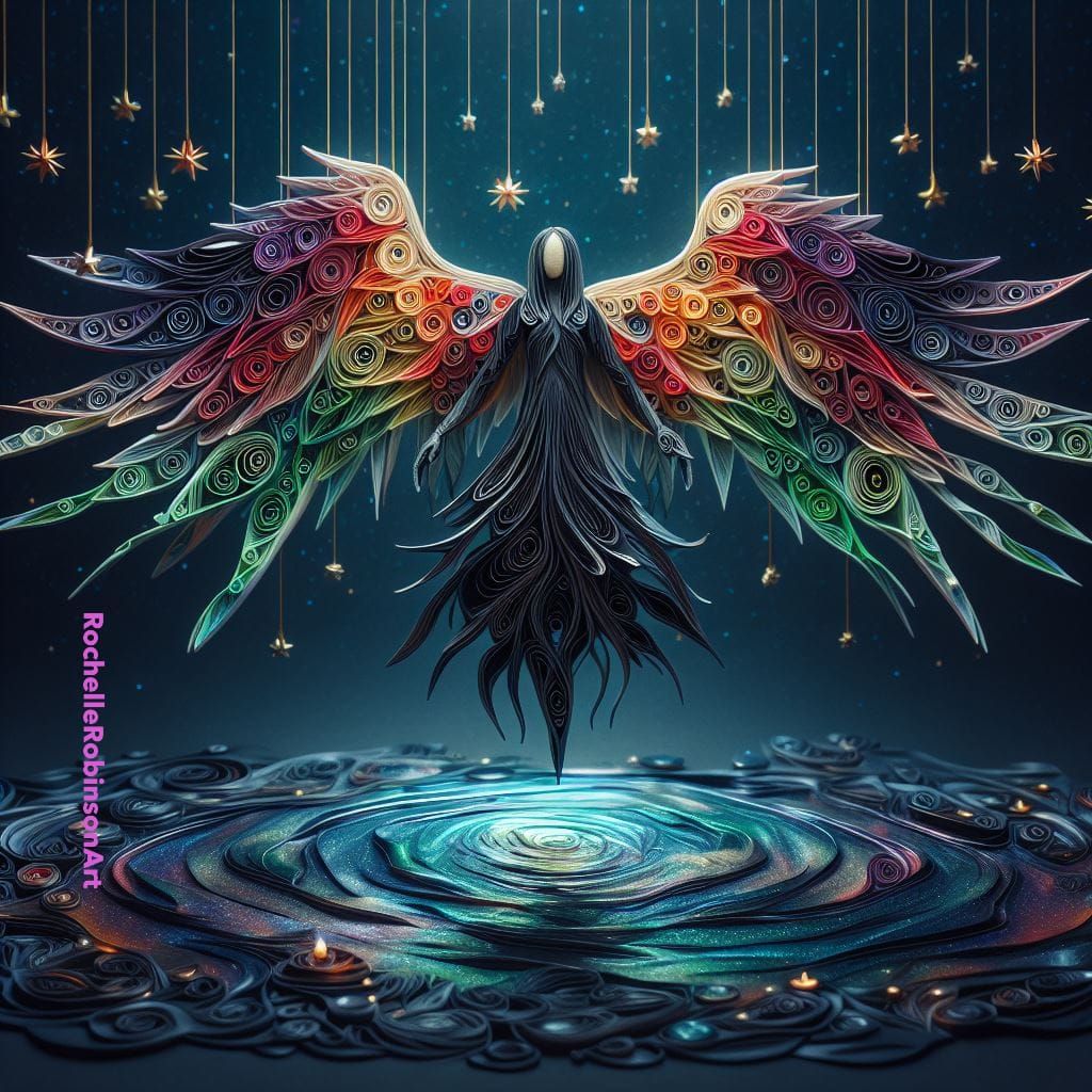 The Fallen Angel - Paper Art