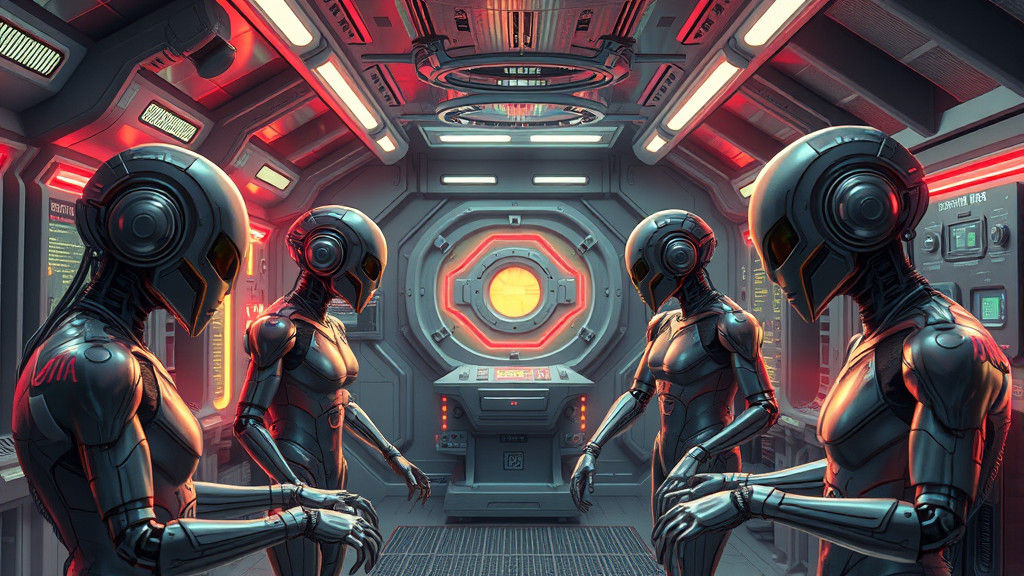 Futuristic AI Lab Inspired by Sci-Fi Art