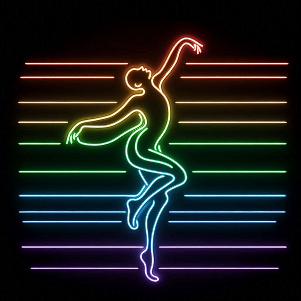 Solitary dance in rainbow