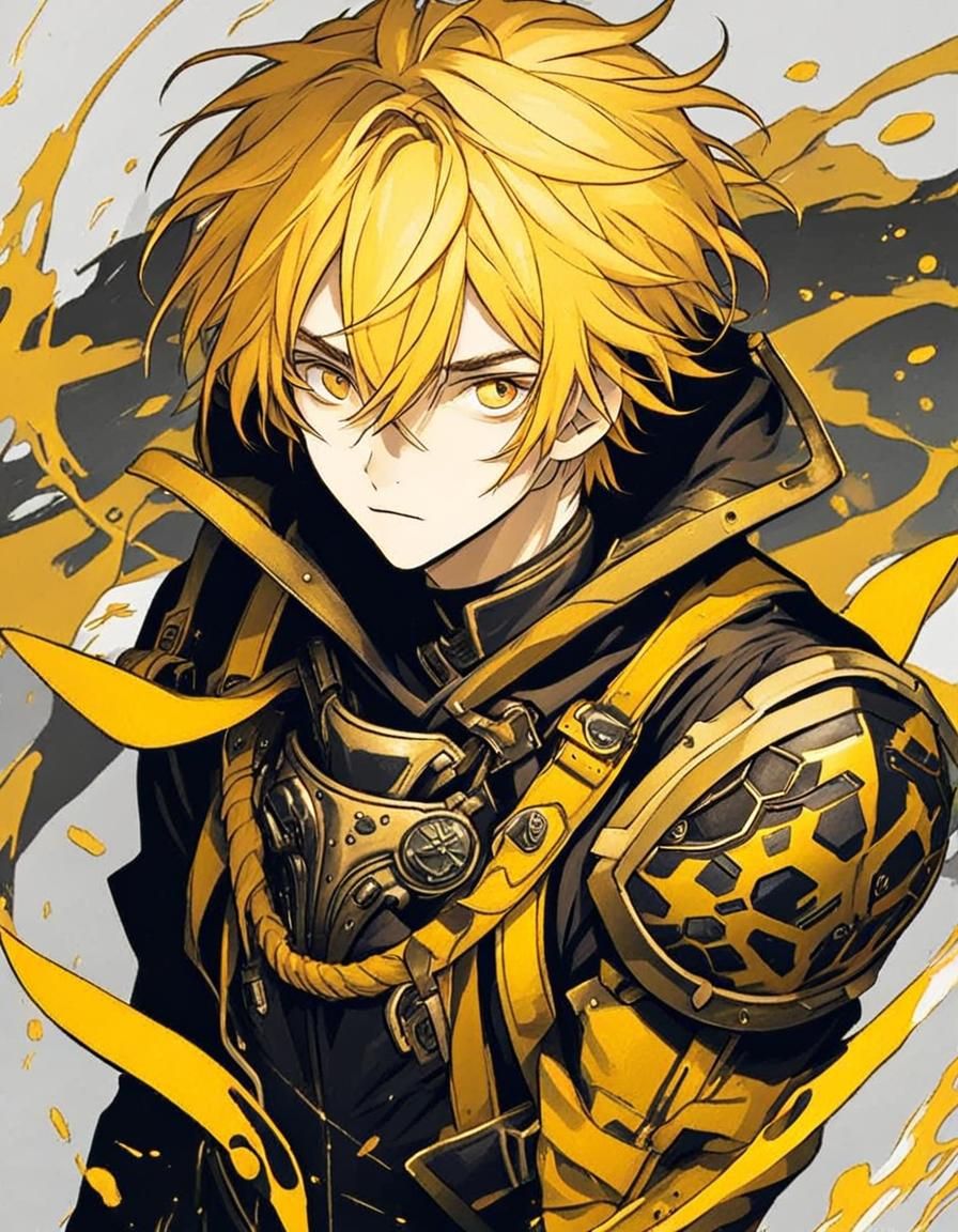 Boy with yellow hair