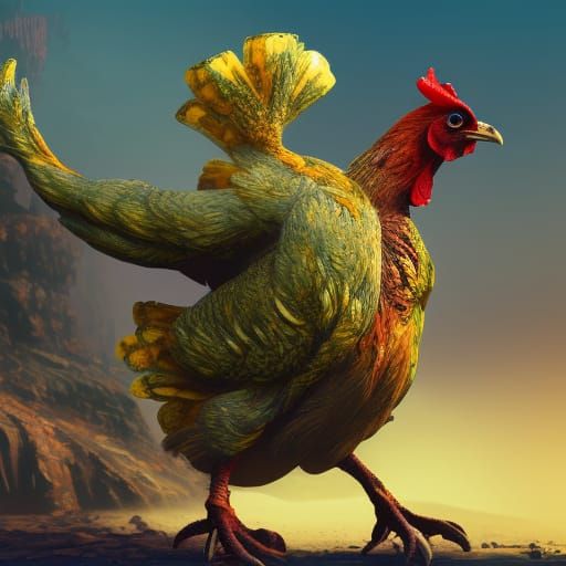 Mutated chicken - AI Generated Artwork - NightCafe Creator