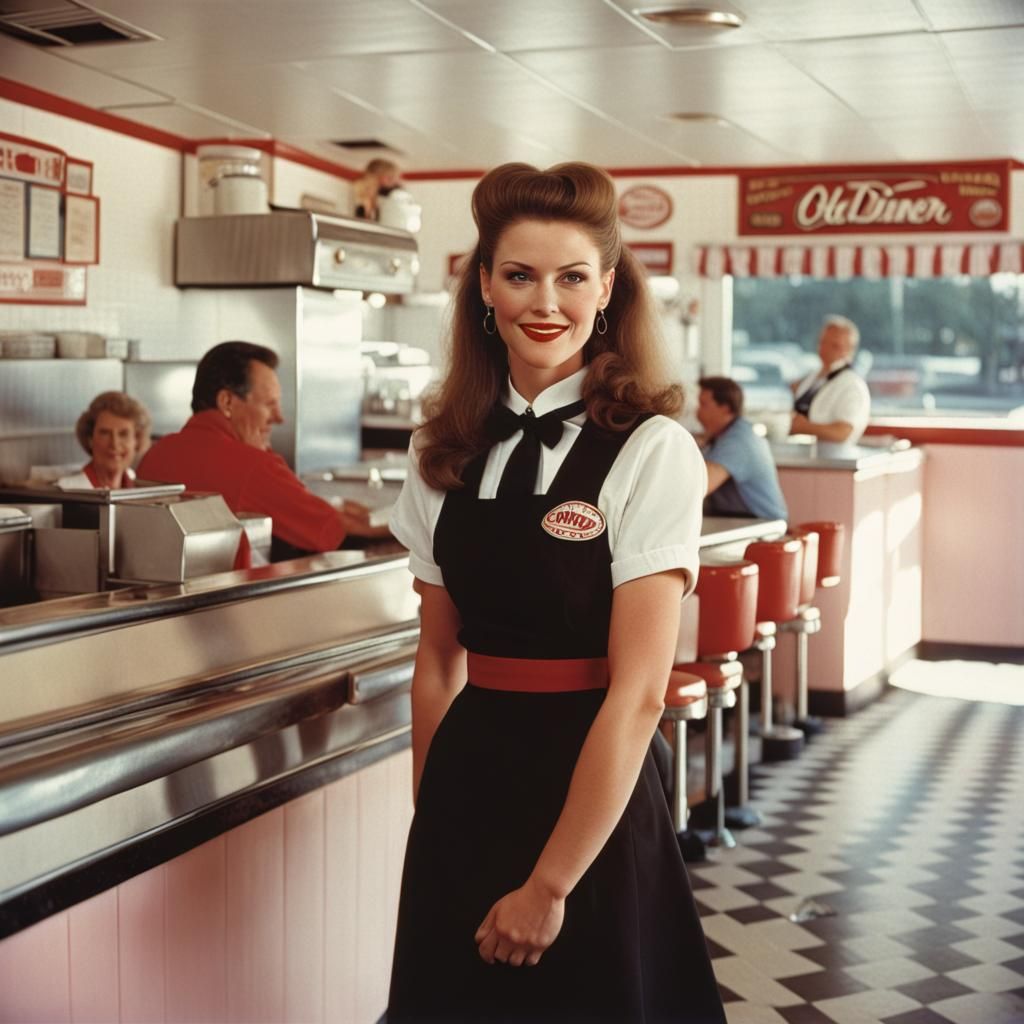 1990 waitress at old diner