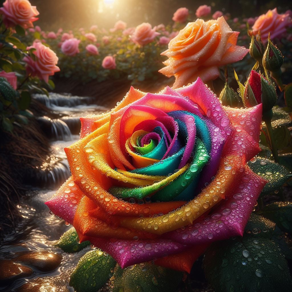 Rainbow Rose