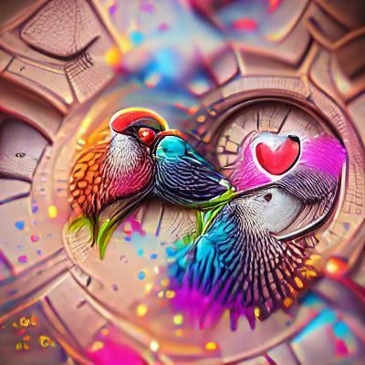 love birds mandala art