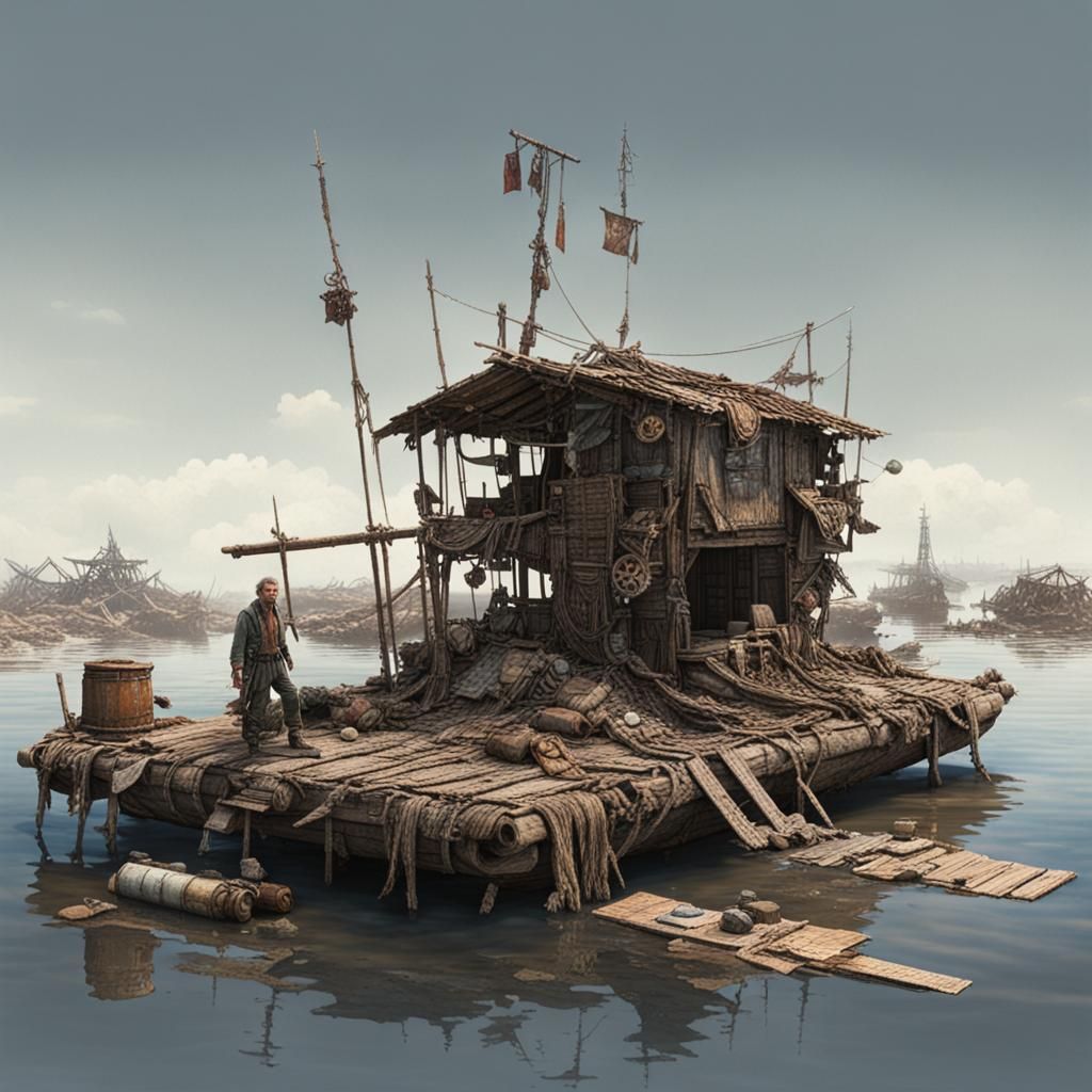 When the sea levels rose, Max salvaged all he could to stay afloat  by @MrKitWalker