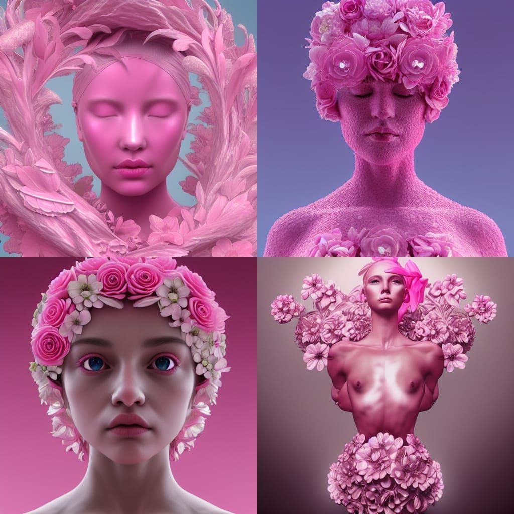 pink ribbon breast cancer awareness angels