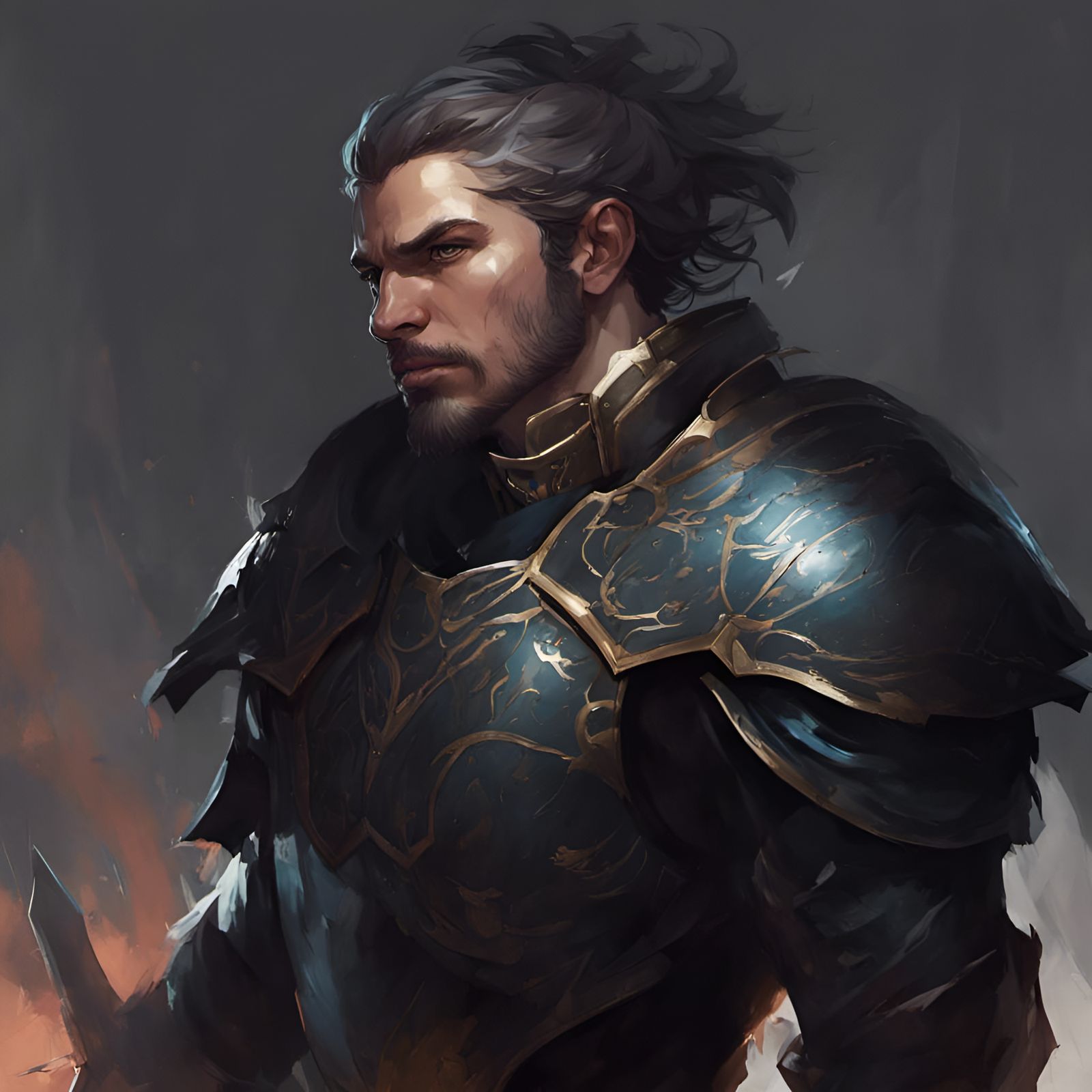 male young warrior, head and shoulders portrait, 8k resolution concept ...