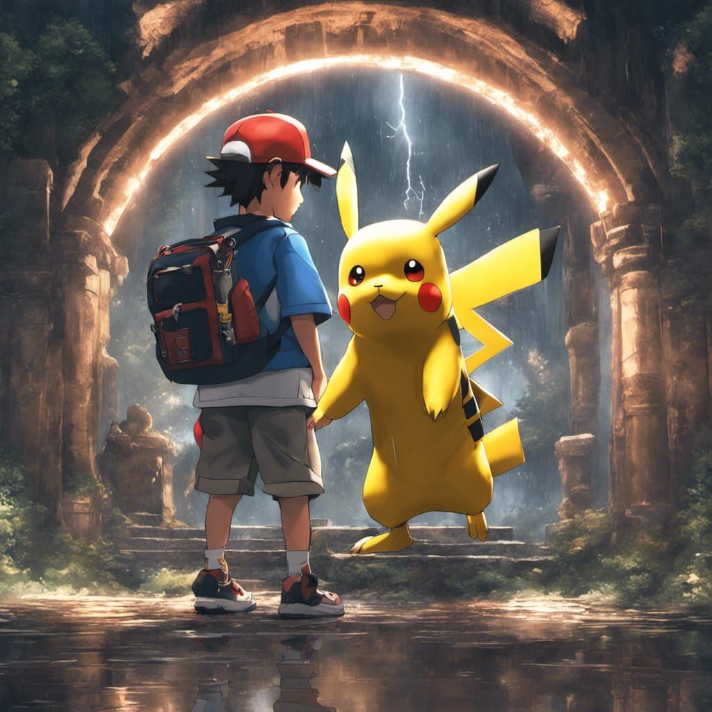 ash ketchum and pikachu - AI Generated Artwork - NightCafe Creator