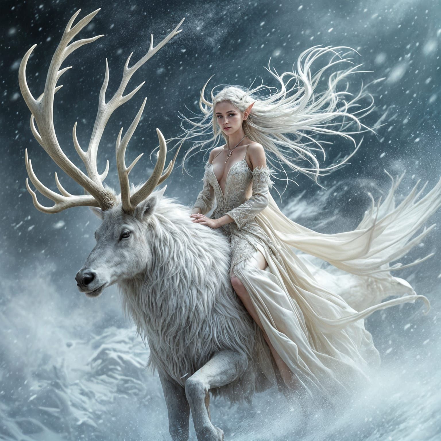 Through the snow  by @Reina