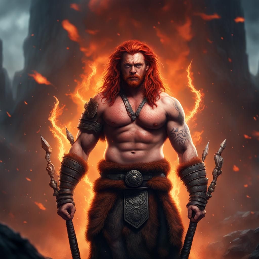 flame barbarian - AI Generated Artwork - NightCafe Creator