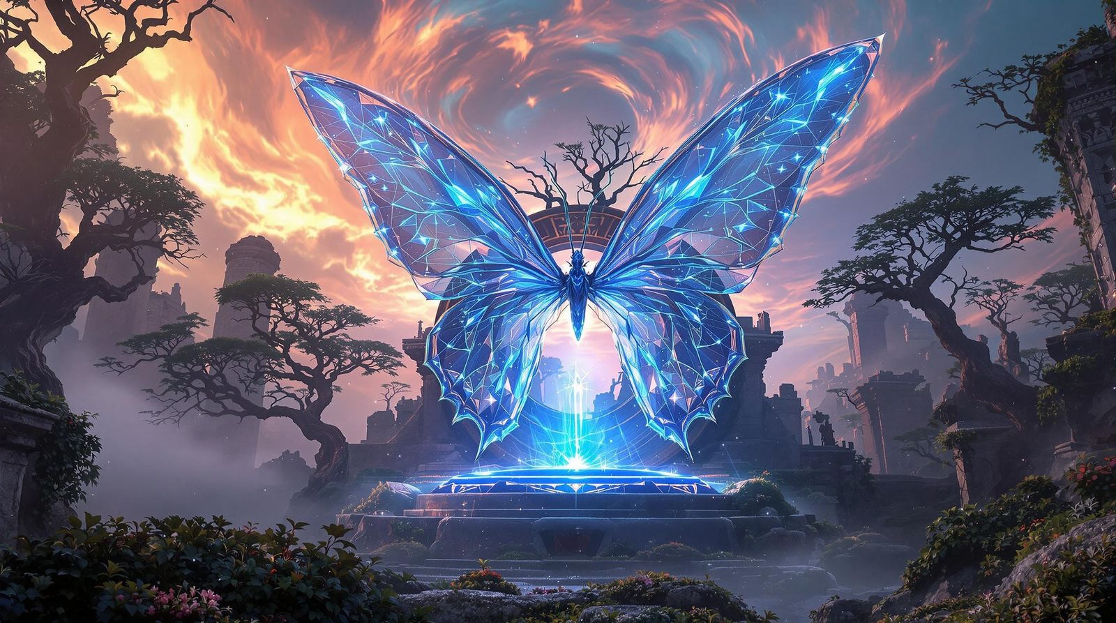  hologram of an ethereal butterfly   by @Iwonah