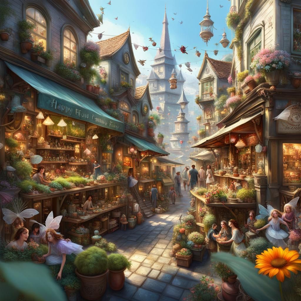 Fairy Market - AI Generated Artwork - NightCafe Creator