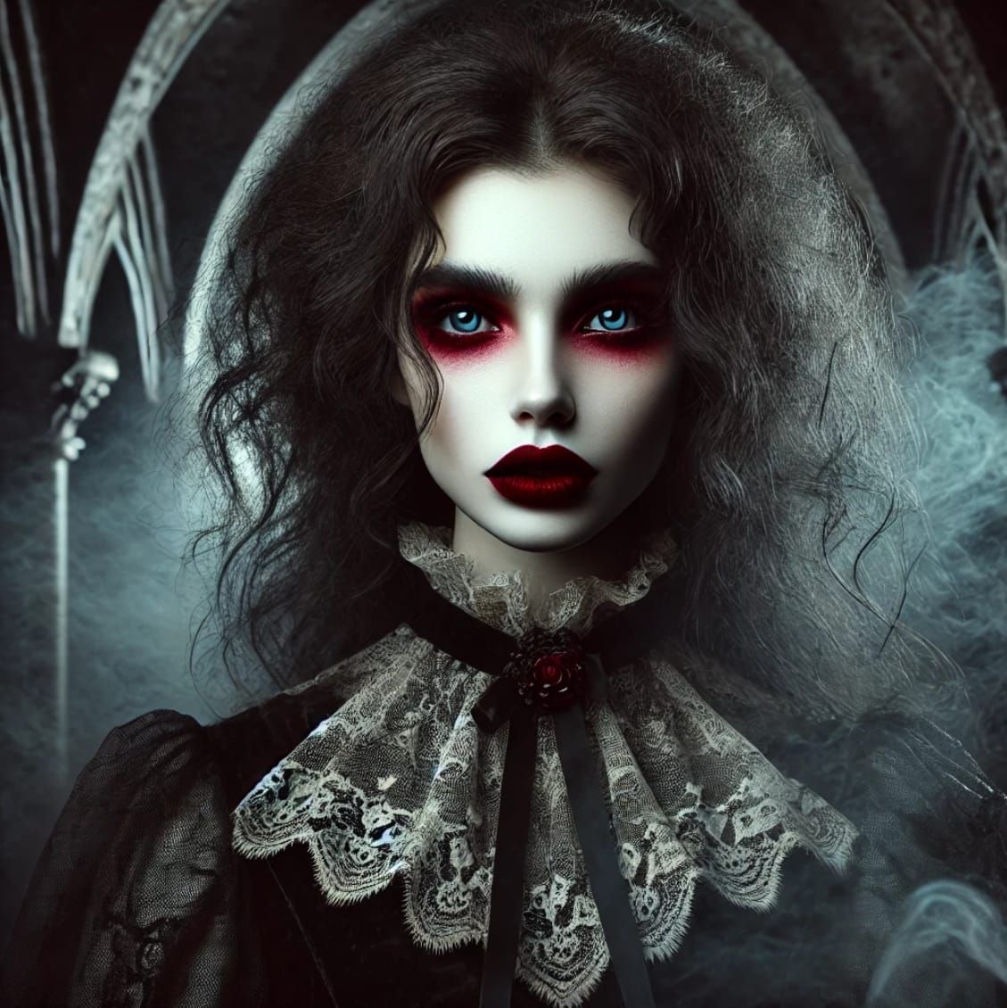 Gothic Enchantment: The Silent Watcher of Shadows