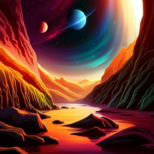 Alien landscape - AI Generated Artwork - NightCafe Creator