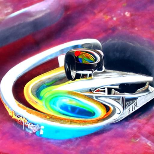 Formula 1 car on saturns ring