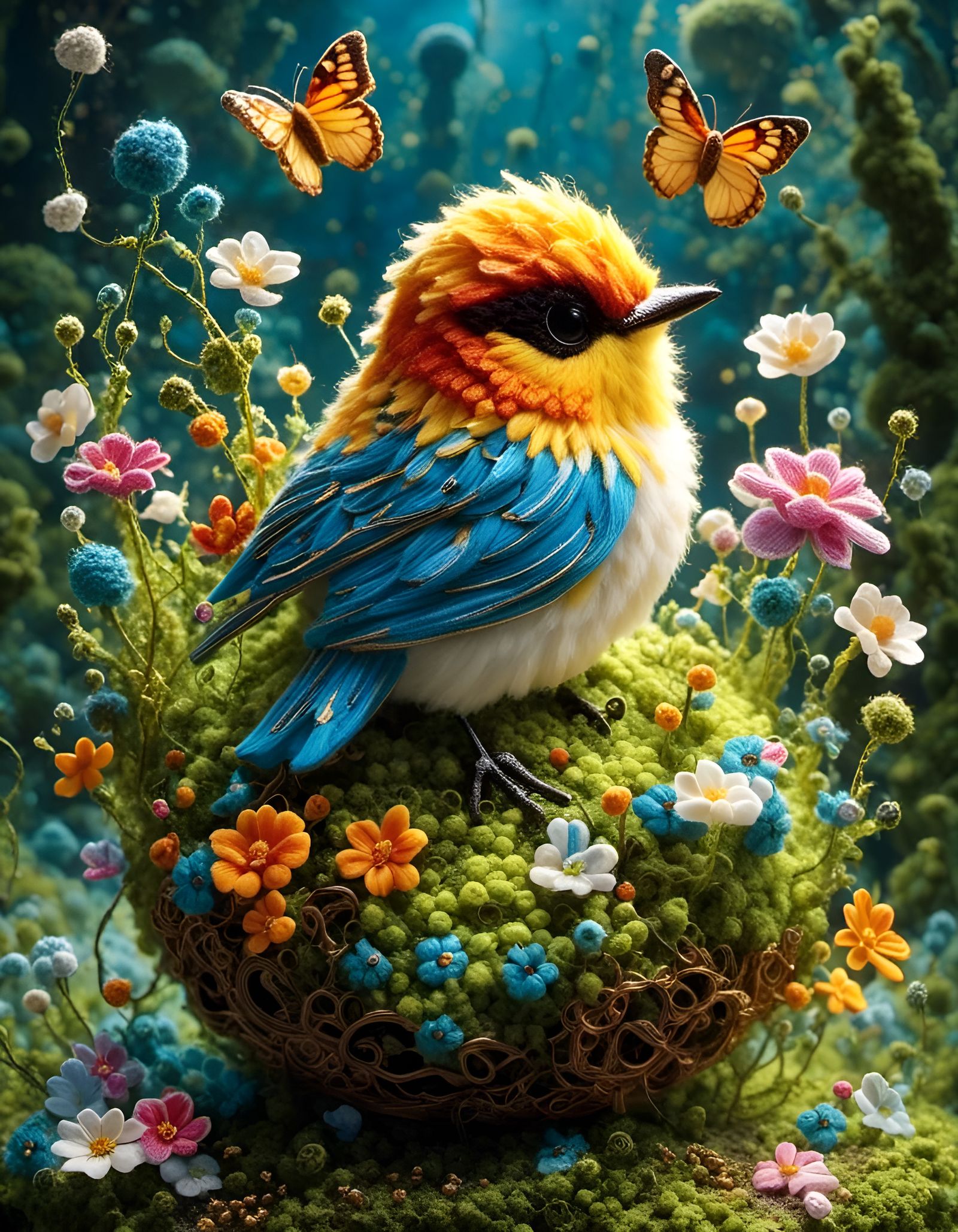 Little Crochet Birds and Butterflies - LoRA: FeyCrochet