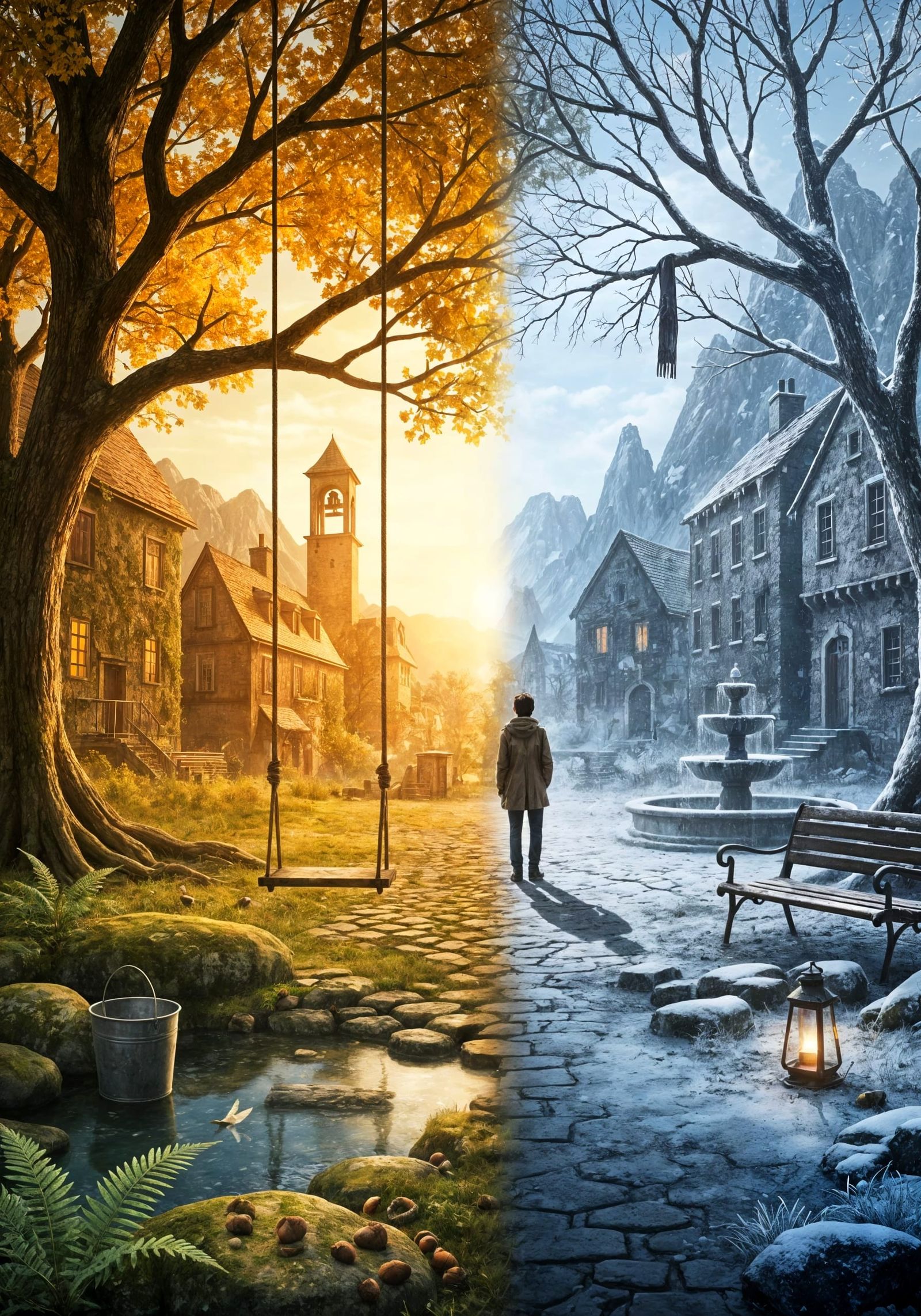 A Town Torn by Time  by @Hinty