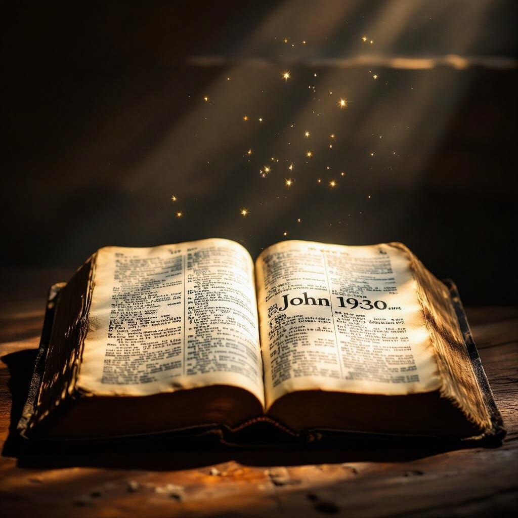 create this image generative ai bible verse Isaiah 53 john3.16 john 19:30