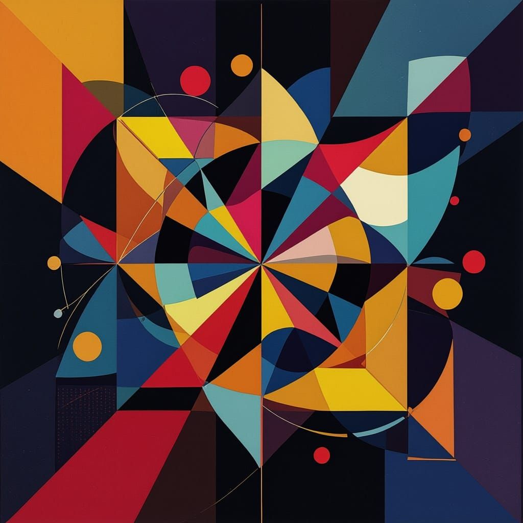 اريد منتج رقمي لوحة فنية 
ب اشكال هندسية والوان  زاهية
