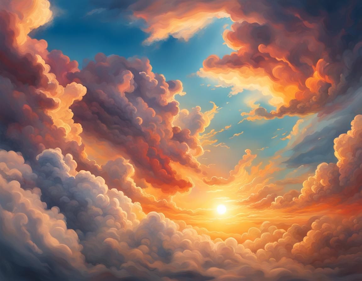 Heavenly Clouds AI Generated Artwork NightCafe Creator