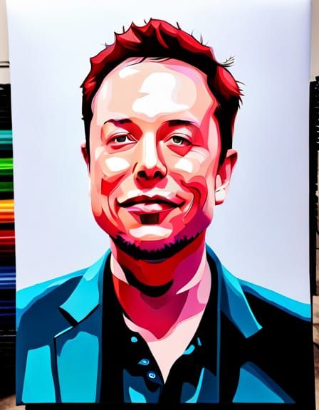 Pixel art painting of Elon Musk, psychedelic art, portrait, 8k resolution concept art portrait