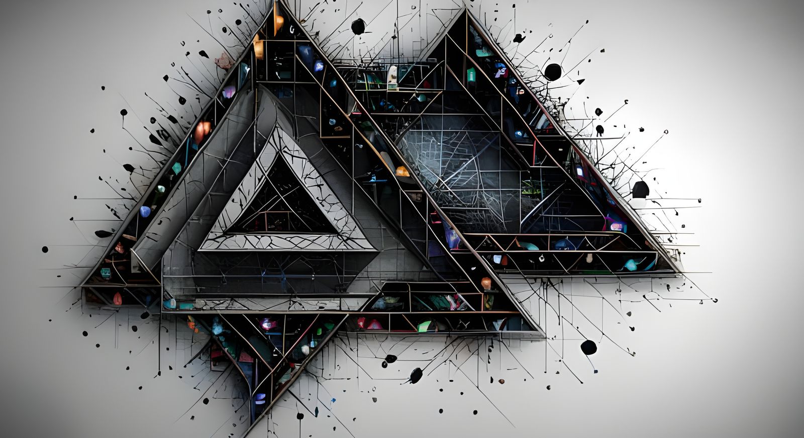 Punk Triangles sculpture  by @Salvador Serfaty