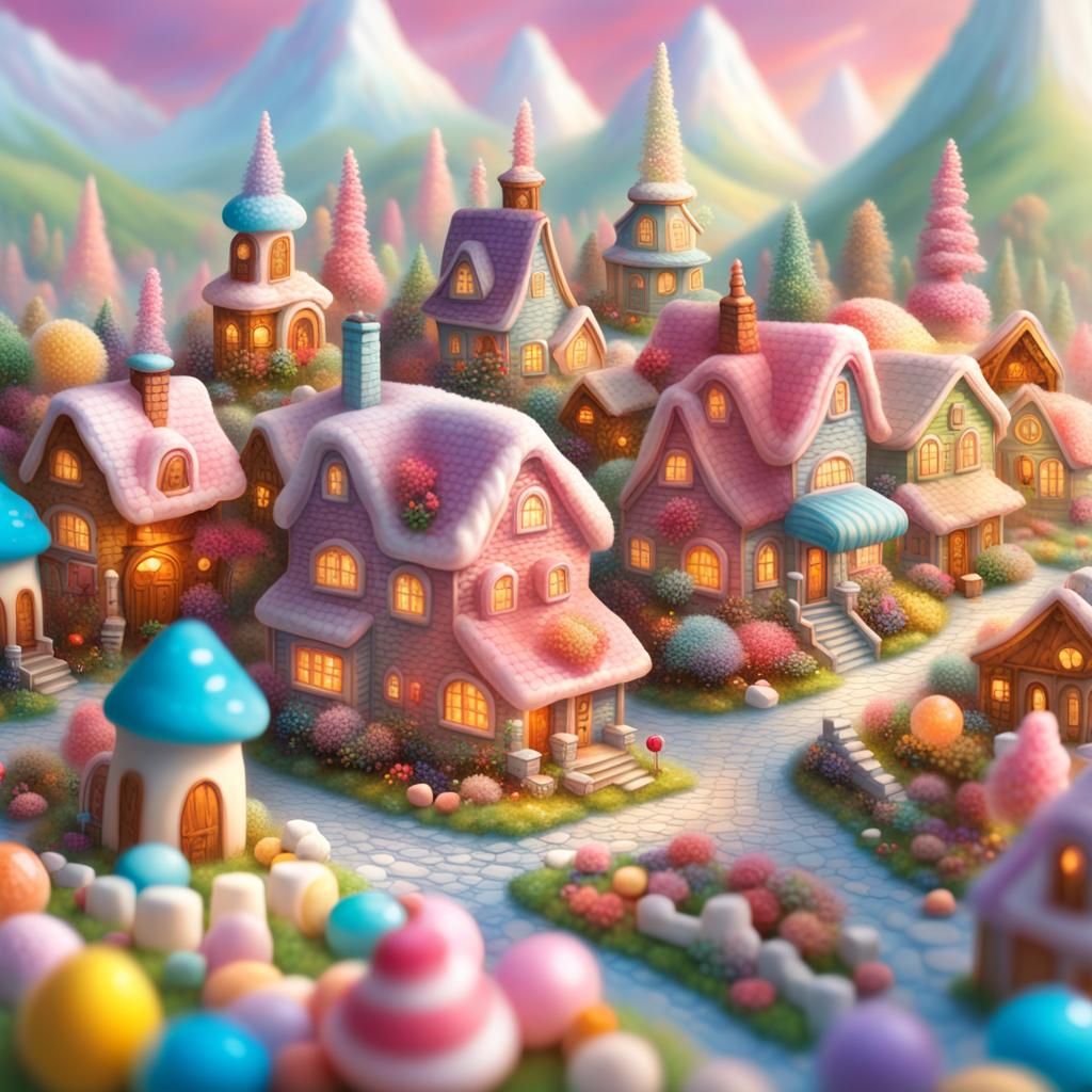 Another candy town AI Generated Artwork NightCafe Creator