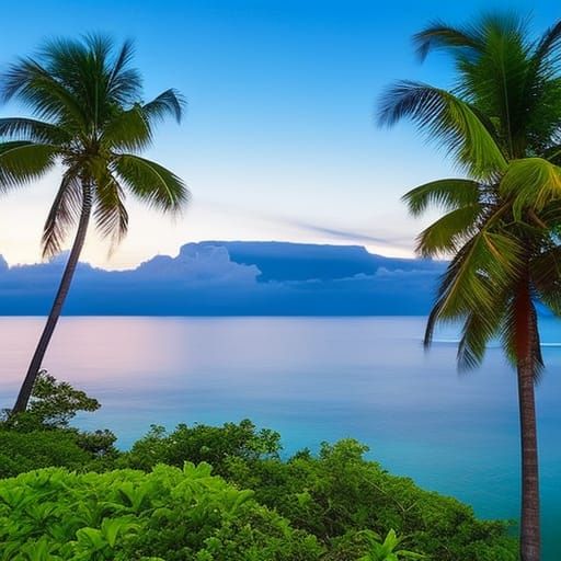 Magical tropical island