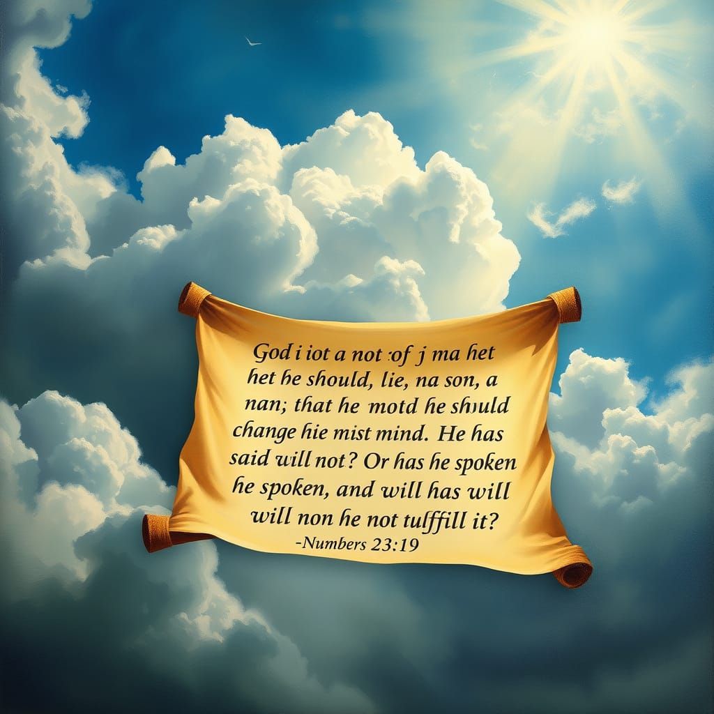 Holy Bible Numbers 23:19  by @Roaring_Dame