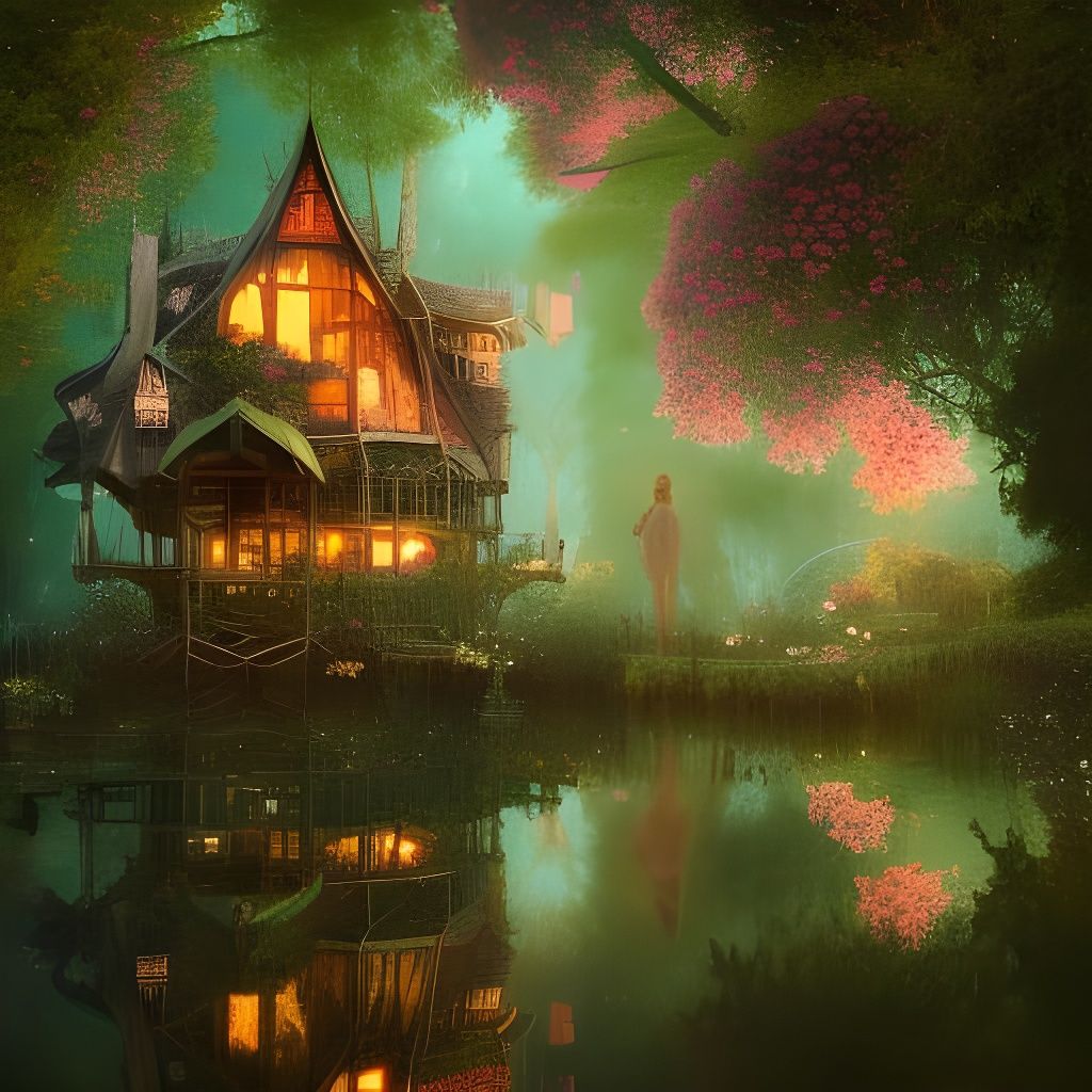 Treehouse - AI Generated Artwork - NightCafe Creator