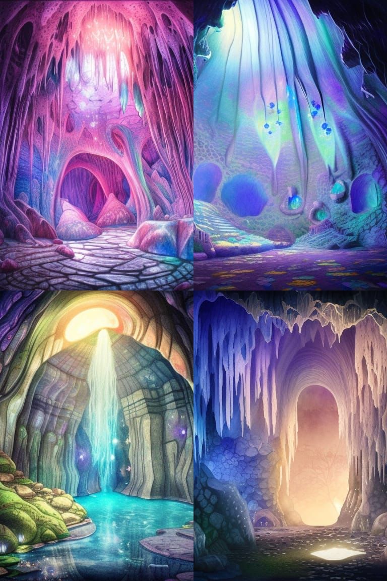 Interior Room Of Beautiful Fantasy Crystal Cave Underground Lake   ElxggqESifeFpGh352tA  Grid 