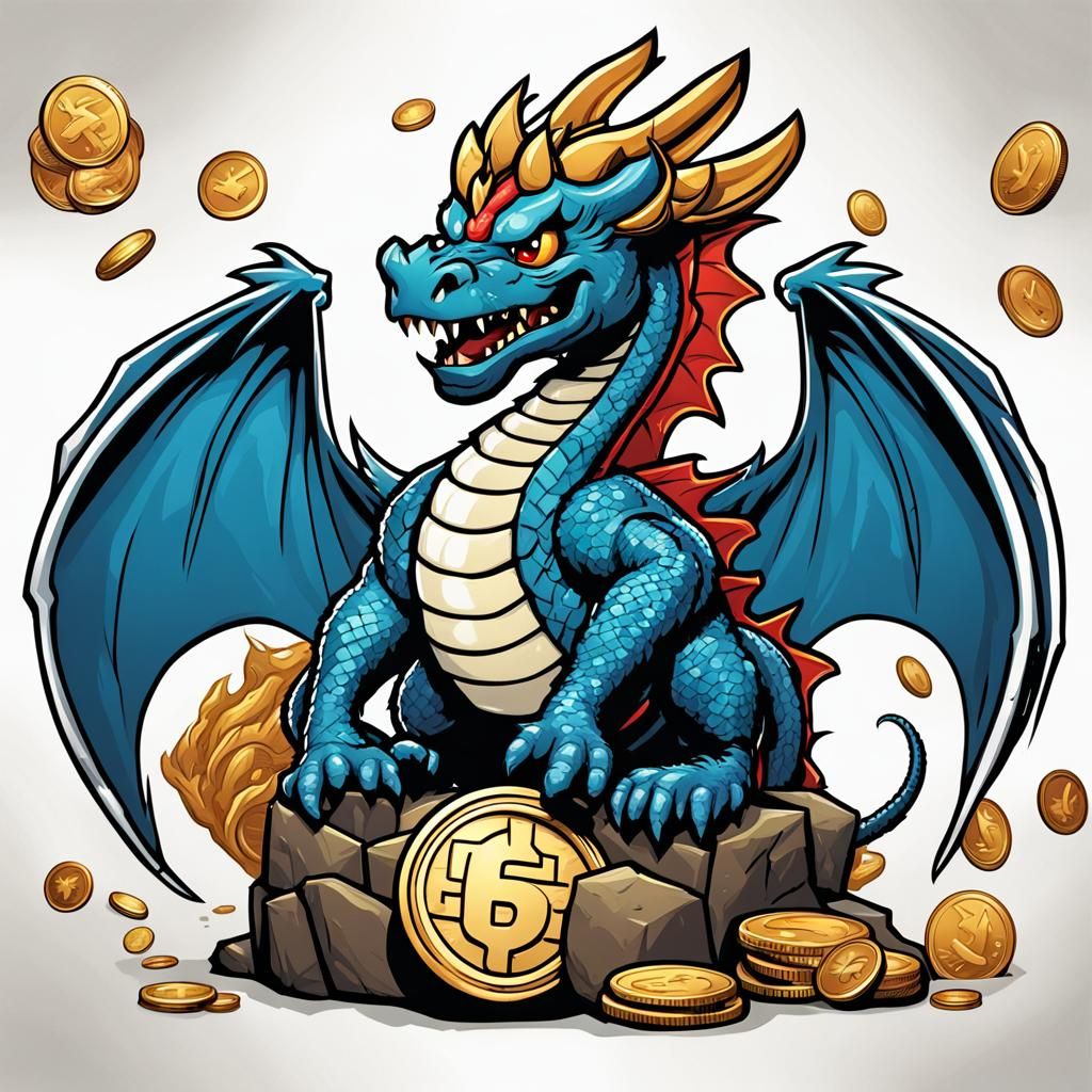 mascot logo dragon chuppy claim free coin white background n...