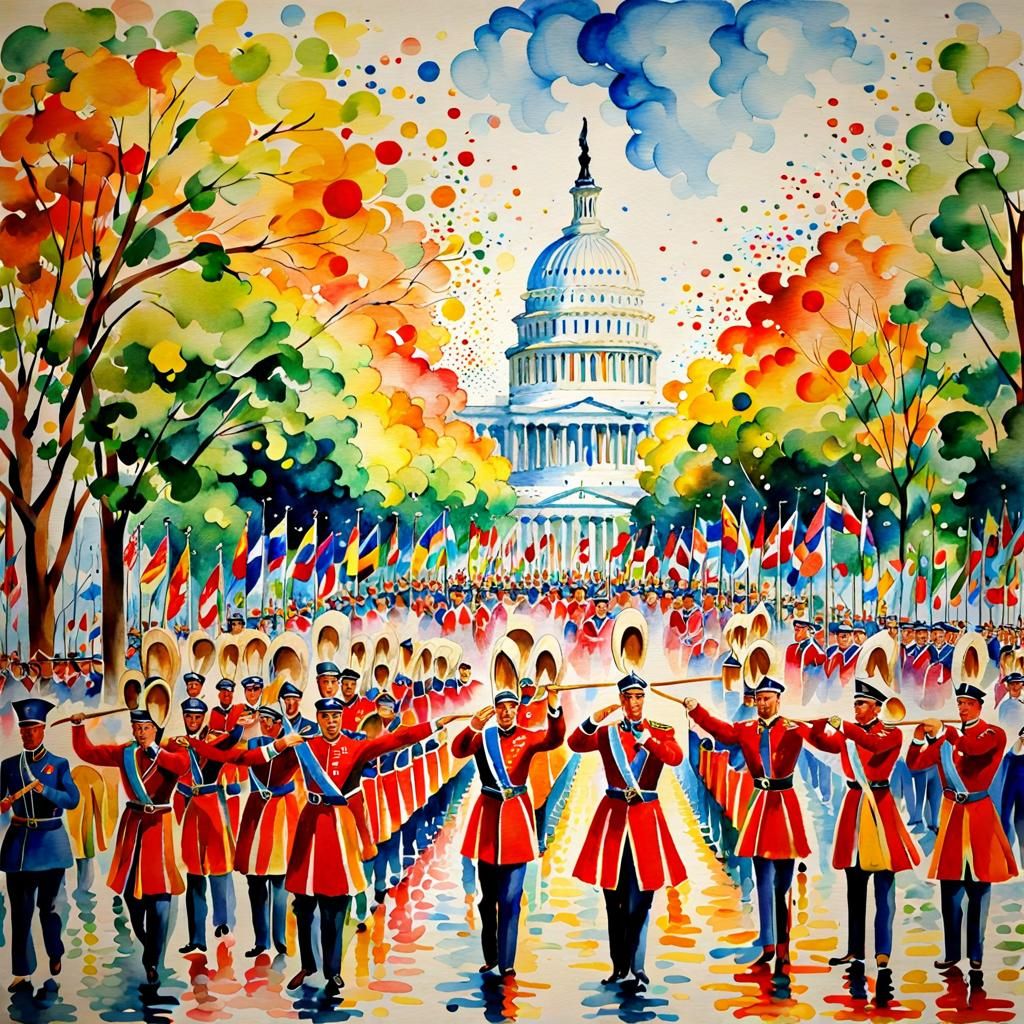 American Celebration and Parade - 2 - AI Generated Artwork - NightCafe ...