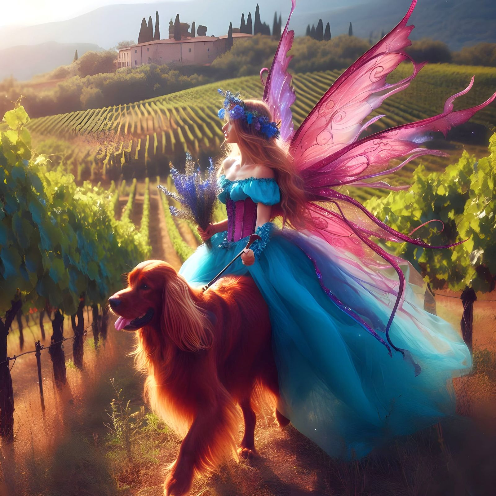 The Fairy And The Red Setter