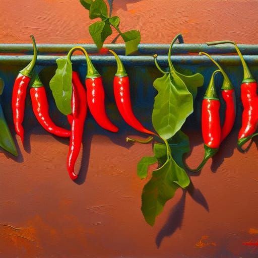 Chili Peppers AI Generated Artwork NightCafe Creator