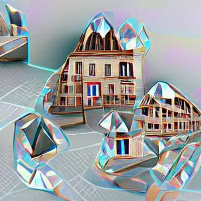 faire en 3D une ville entierement en diamant ou dans chaque ...
