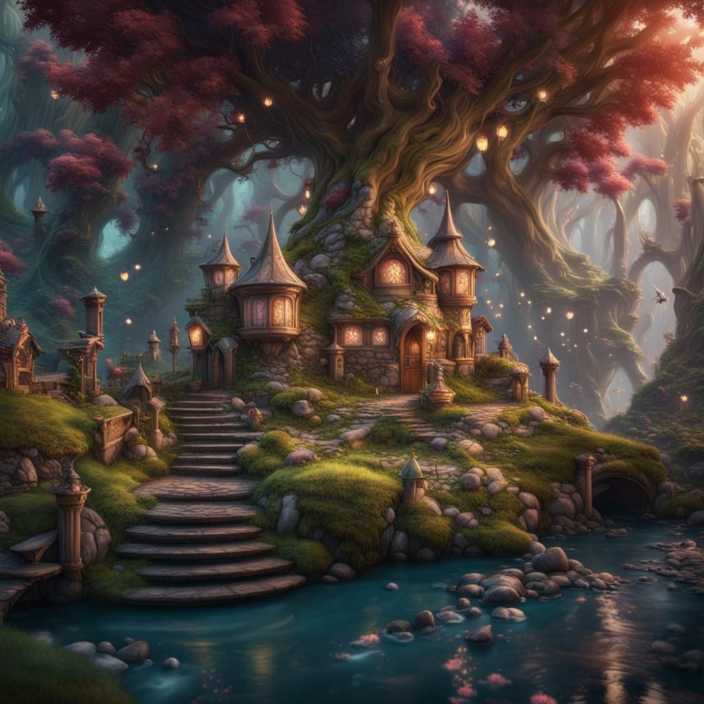 Whimsical Fairy Wonderland - AI Generated Artwork - NightCafe Creator