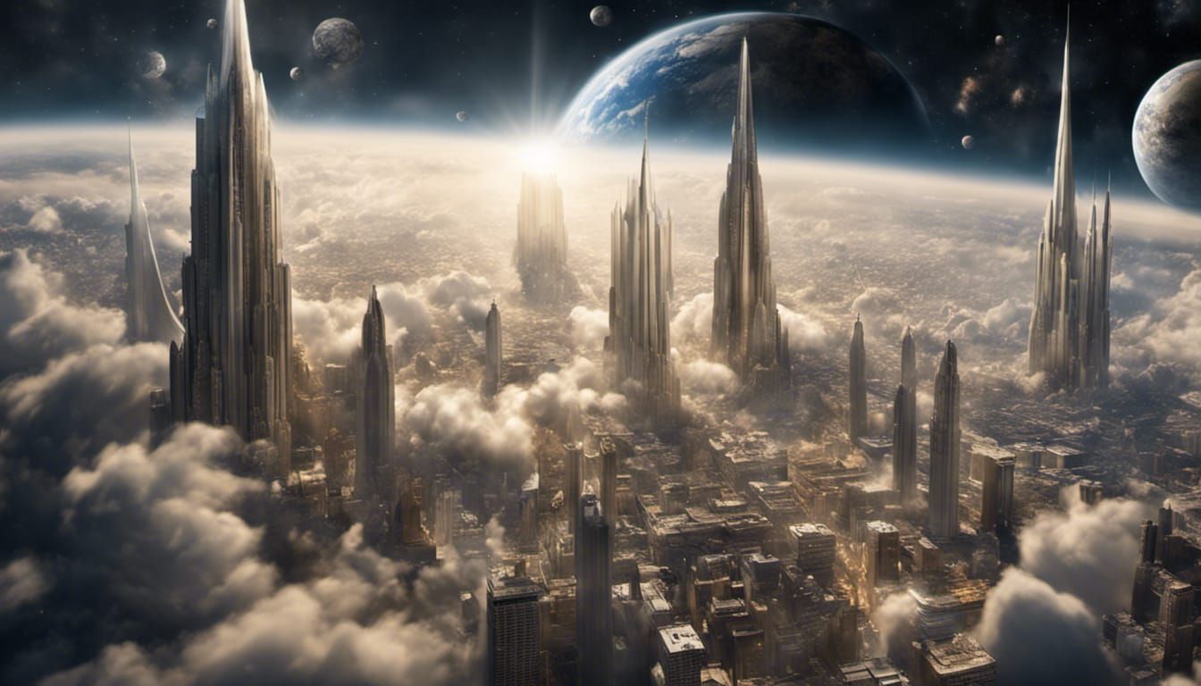 New Jerusalem descends from space to our earth, accompanied ...